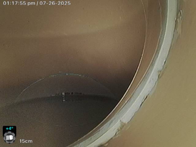 Drain incorrectly installed (backfall section)