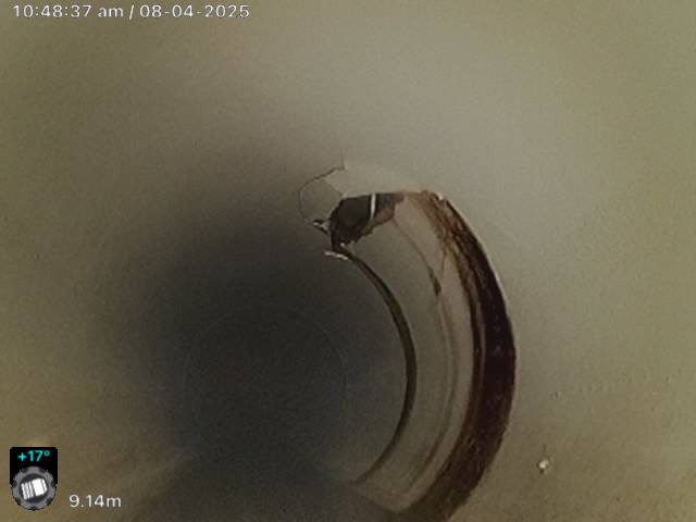 Damaged stormwater line